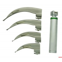 Fiber optic laryngoscope set macintosh blades Reusable with box