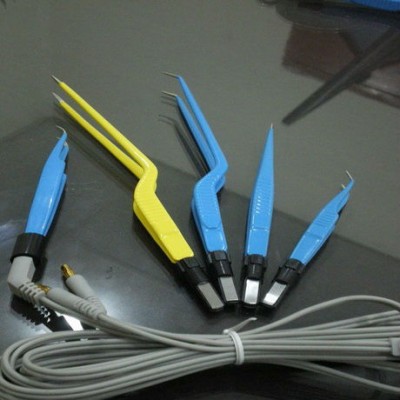 Electro surgical Instruments Bipolar Bayonet Forceps