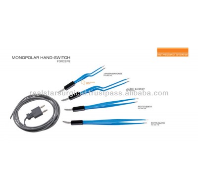 Bayonett bipolar forceps, Electrosurgical instruments,European bipolar forceps