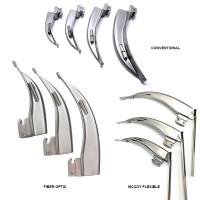 Reusable Mccoy Laryngoscope Blades manufacturer Conventional Fiber Optic Blades Flexible Tip Laryngoscope Blade